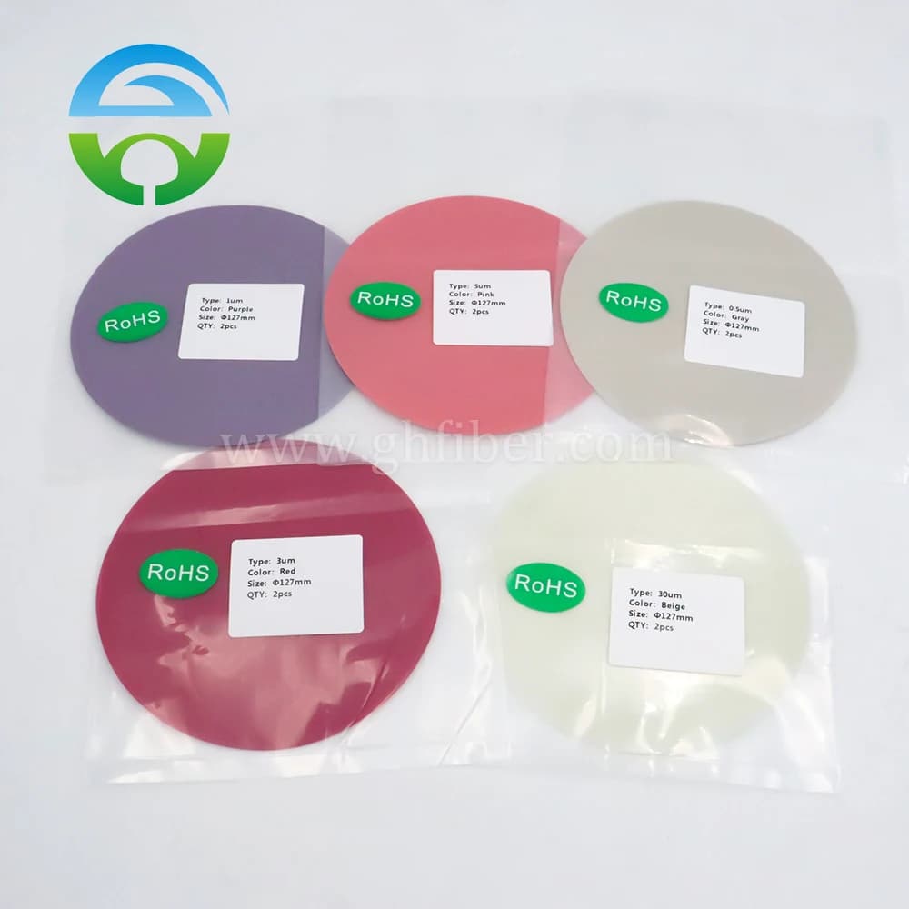 10pcs Fiber Optic Diamond Lapping Films 0.5um 1um 3um 5um 9um 30um Optical Polishing Sheet