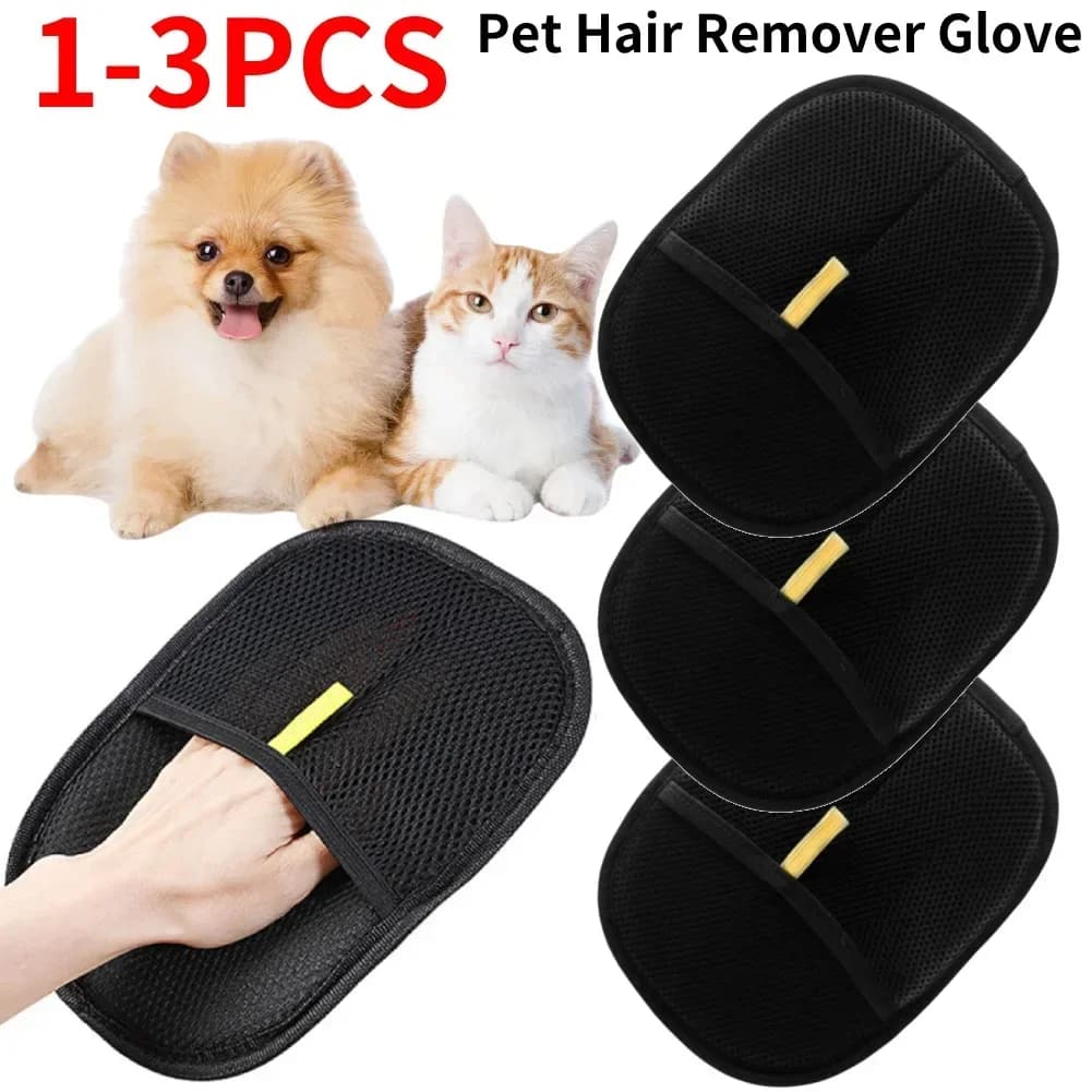 Cat Hair Cleaner Pet Gloves Household Hair Remover Cat Dog Hair Remover Brush Remover Hair Sticking Device Home Hair Scraper