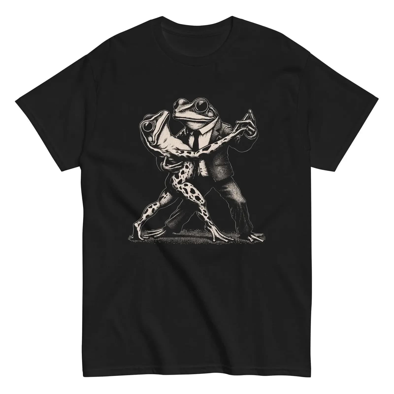 Dancing Frog 90s Retro Style Men's T-Shirt Graphic Novelty Cotton Gift Tee