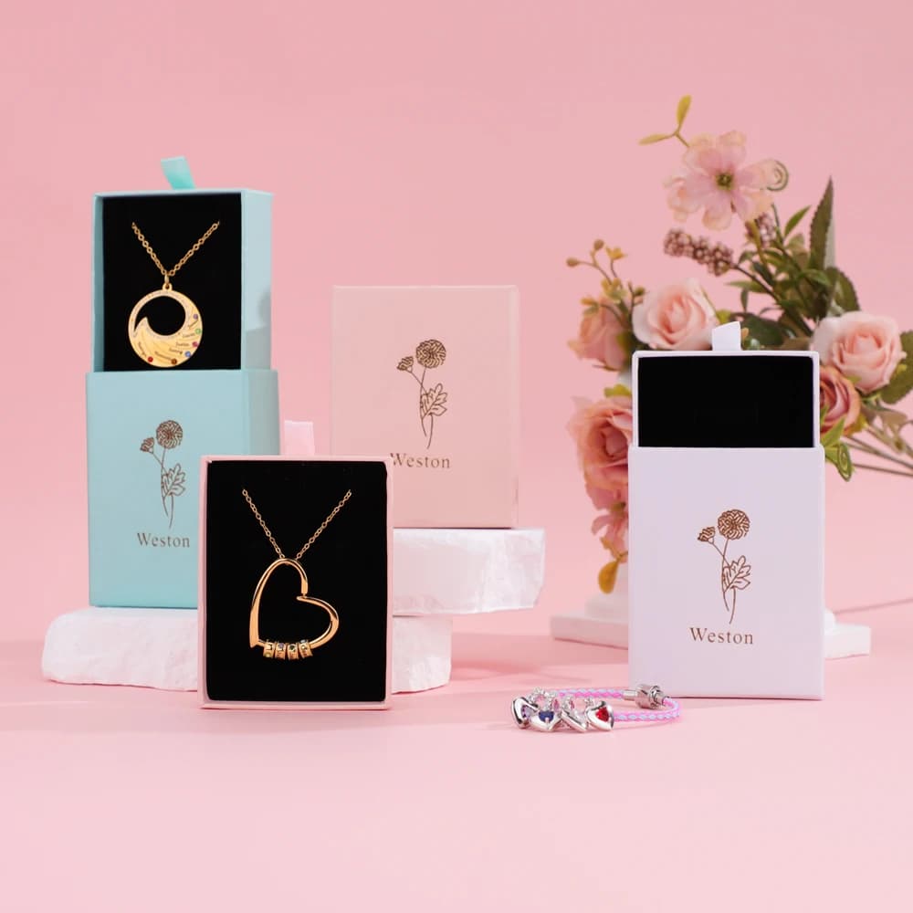 1pc Jewelry Box Personalized Logo Gift Box Custom