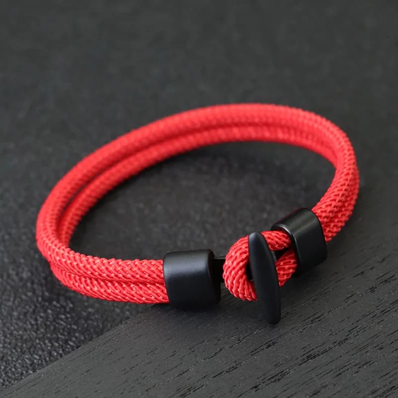 New Rope Bracelet Homme Hiphop Outdoor Camping Adventure Braclet Pulsera Roja Tela Hand Accessories Viking Jewelry Punk Joias