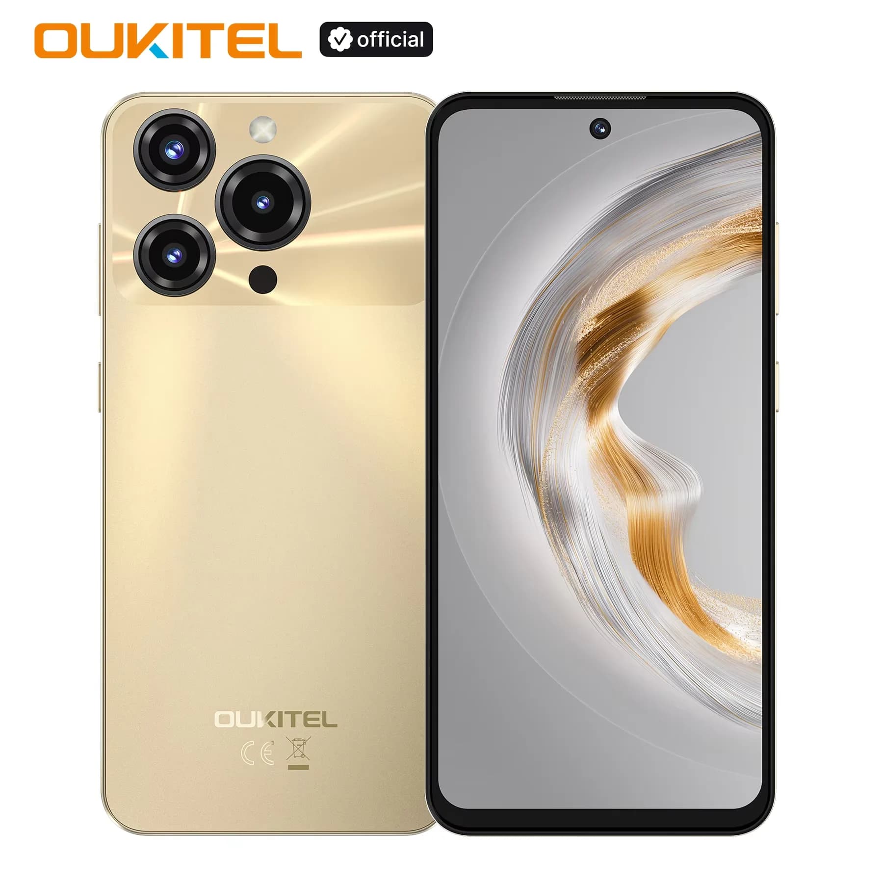 OUKITEL C69 Android 15 Smartphone, 7.2” HD+ Large Screen 24GB(8+16)+256GB, 6000mAh NFC Cellphone, 120Hz, 64MP Main Camera