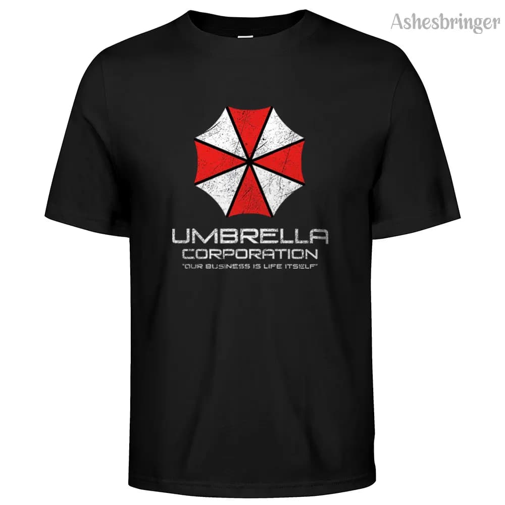 Mens Cotton Umbrella Corporation Graphic T Shirt Street Casual Style Tee for Men and Women